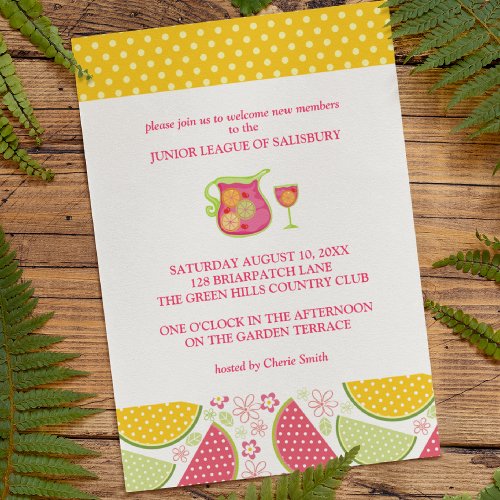 Sangria Garden Party Invitations