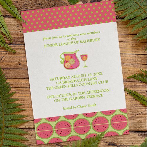 Sangria Garden Party Invitations