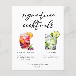 Sangria Gin & Tonic Signature Cocktails Menu