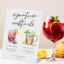 Sangria Moscow Mule Signature Cocktails Menu Pedestal Sign