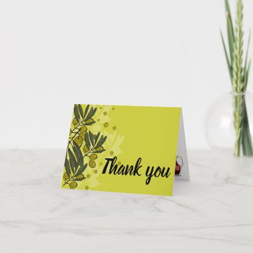 Sangria  Olives Thank You Card