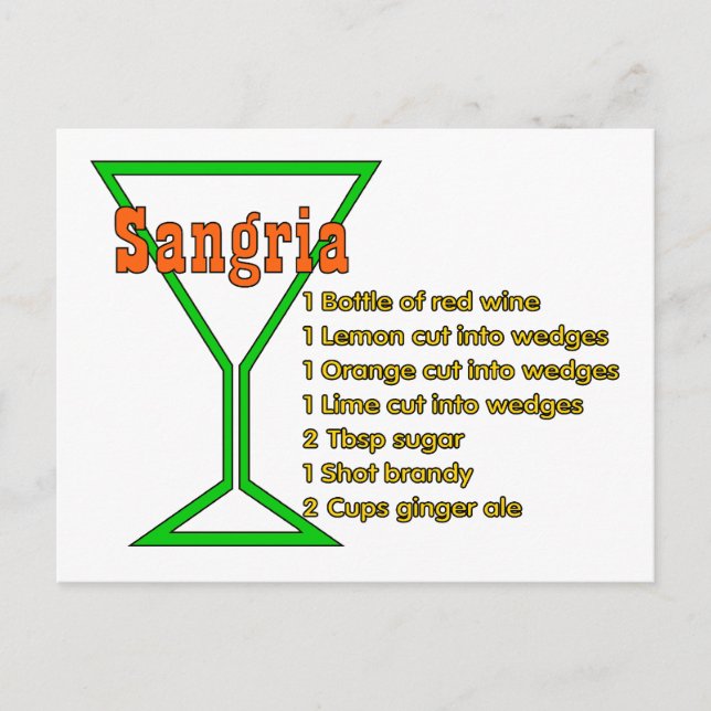 Sangria Postcard (Front)