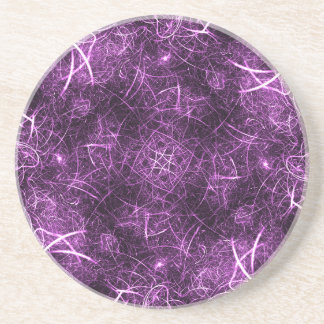 Sangria/Purple Fractal_Sandstone Coaster