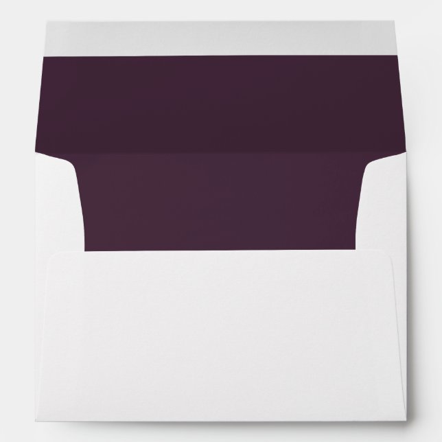 Sangria Purple Inside Wedding Envelope (Back (Bottom))