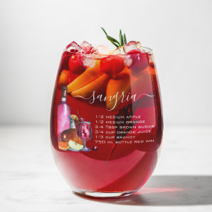 Sangria Recipe  Stemless Wine Glass