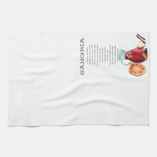 Sangria Recipe Tea Towel