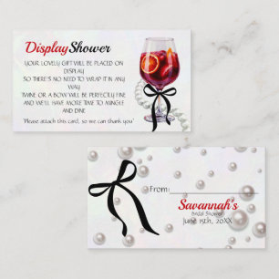  Sangria & Sass  Bridal Display Shower   Enclosure Card
