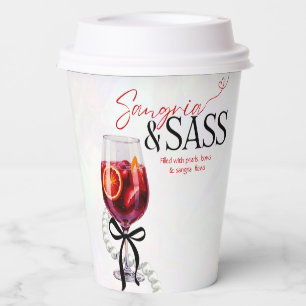 Sangria & Sass, Pearls, Bows Paper Cups