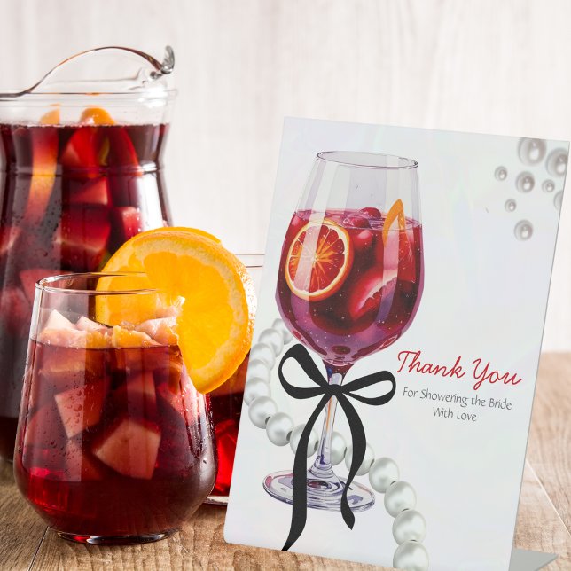  Sangria & Sass "Thank You"  Pedestal Sign (Sangria & Sass "Thank You" Pedestal Sign)