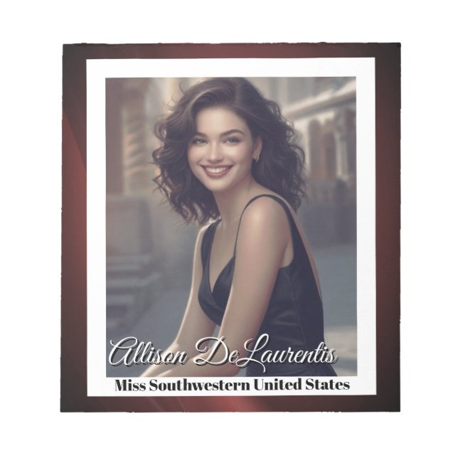 Sangria Shine Pageant Autograph Pad (Front)