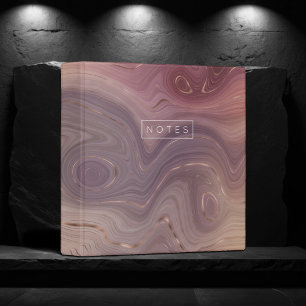 Sangria Strata Moody Pink and Purple Luxe Agate 3 Ring Binder