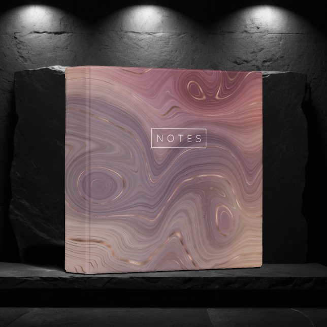 Sangria Strata | Moody Pink and Purple Luxe Agate 3 Ring Binder (Creator Uploaded)
