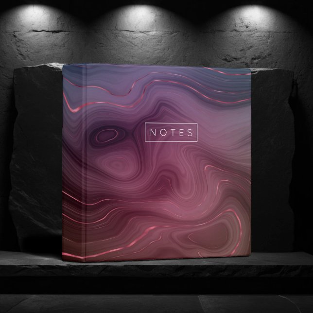 Sangria Strata | Moody Pink and Purple Luxe Agate 3 Ring Binder (Creator Uploaded)
