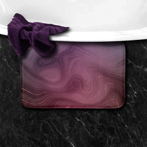 Sangria Strata  Moody Pink and Purple Luxe Agate Bath Mat