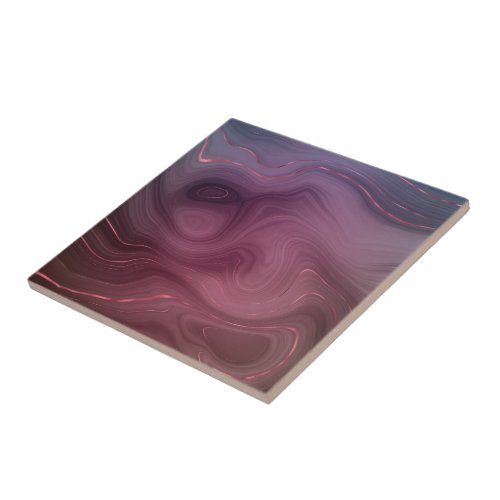 Sangria Strata  Moody Pink and Purple Luxe Agate Ceramic Tile