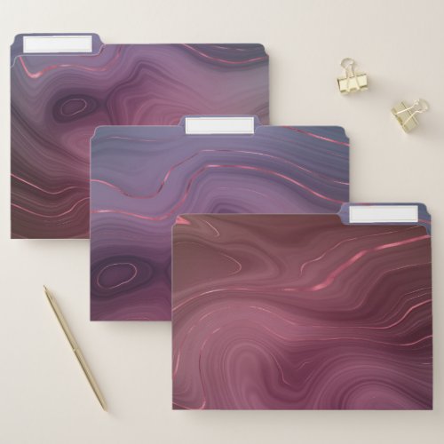 Sangria Strata  Moody Pink and Purple Luxe Agate File Folder