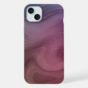Sangria Strata Moody Pink and Purple Luxe Agate iPhone 15 Plus Case