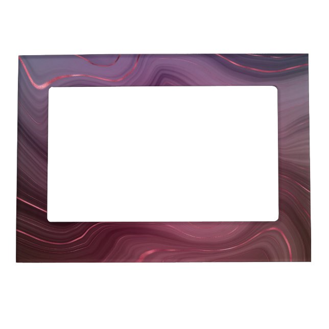 Sangria Strata | Moody Pink and Purple Luxe Agate Magnetic Frame (Front)