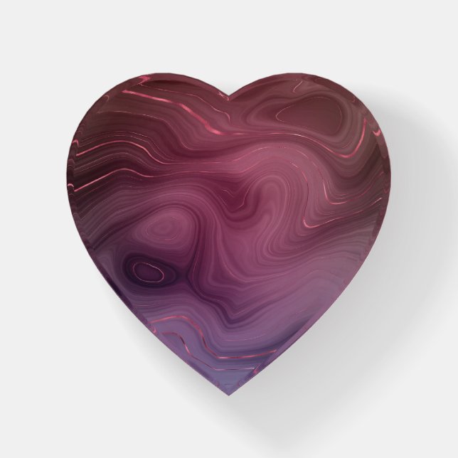 Sangria Strata | Moody Pink and Purple Luxe Agate Paperweight (Front)