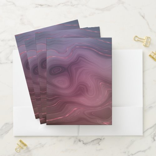 Sangria Strata  Moody Pink and Purple Luxe Agate Pocket Folder