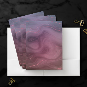 Sangria Strata Moody Pink and Purple Luxe Agate Pocket Folder