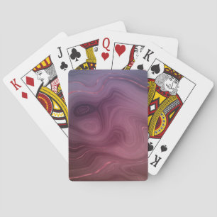 Sangria Strata   Moody Pink and Purple Luxe Agate Poker Cards