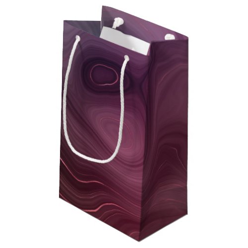 Sangria Strata  Moody Pink and Purple Luxe Agate Small Gift Bag