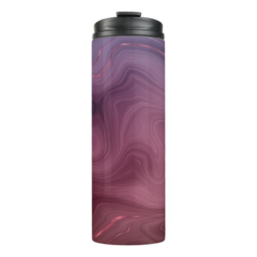 Sangria Strata  Moody Pink and Purple Luxe Agate Thermal Tumbler