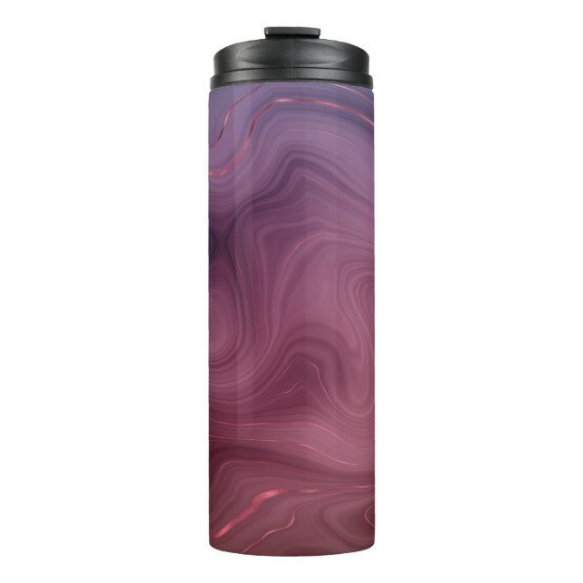 Sangria Strata | Moody Pink and Purple Luxe Agate Thermal Tumbler (Front)