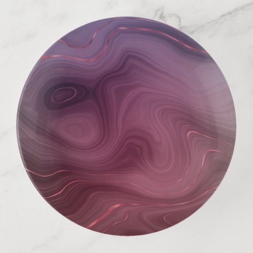 Sangria Strata  Moody Pink and Purple Luxe Agate Trinket Tray