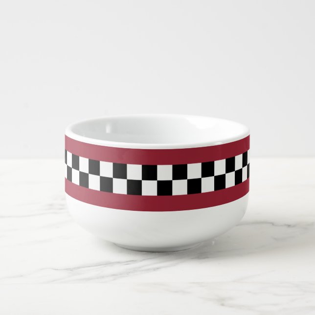 sangria striped checkers soup mug (Front)