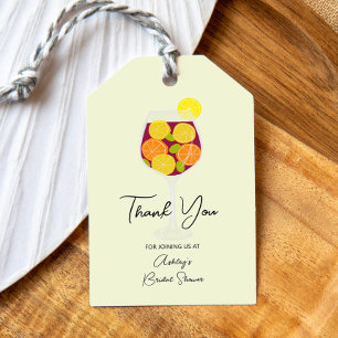 Sangria & Tapas Spanish Cocktail Bridal Shower Gift Tags