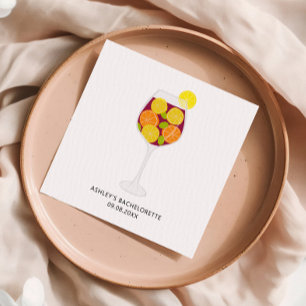 Sangria Wedding, Bachelorette, or Bridal Shower Napkins