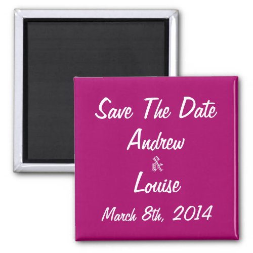 Sangria  White Save the Date Magnet
