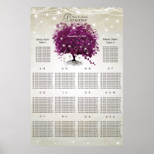 Sangria Wine Purple Heart Leaf Tree Seating Chart