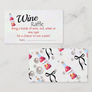 Sangria Wine Raffle Bridal Shower Enclosure Card