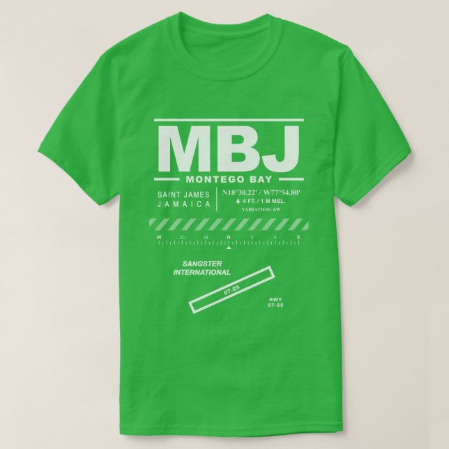 Sangster International Airport MBJ T-Shirt (Design Front)