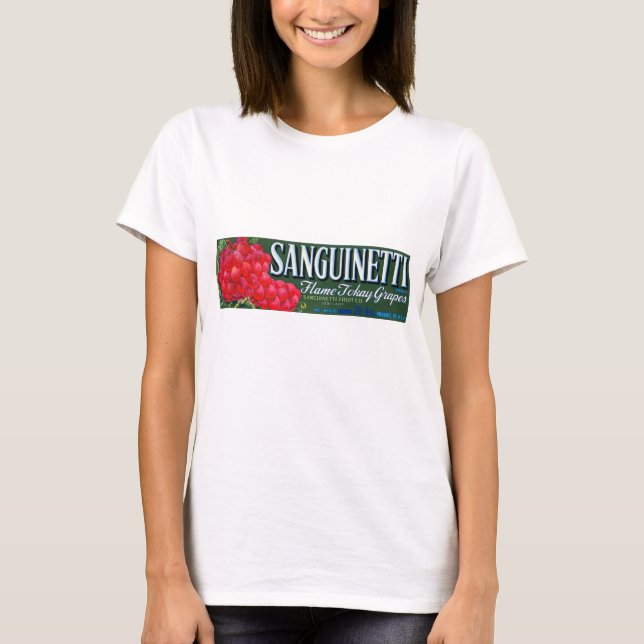 Sanguinetti Grapes Label T-Shirt (Front)