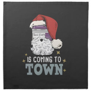 Sani Cloth Christmas Nurse Holiday Medical Nurse Napkin