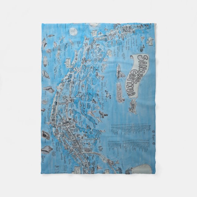 SANIBEL CAPTIVA ISLAND FLORIDA BLANKET THROW (Front)