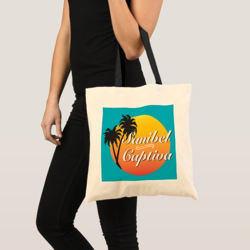 Sanibel Captiva Islands Florida Illustration Tote Bag