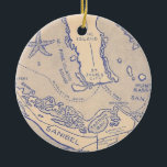 Sanibel Captiva Ornament<br><div class="desc">The majestic,  shell havens in the Gulf of Mexico - Sanibel and Captiva Islands. Sadly bruised by the Hurricane Ian.  This is a lovely remembrance of the islands as an ornament.</div>