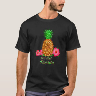 Sanibel Florida Pineapple Floral T-Shirt