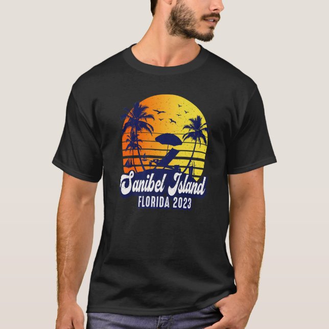 Sanibel Island 2023 Florida Sunset Beach Retro Pre T-Shirt (Front)