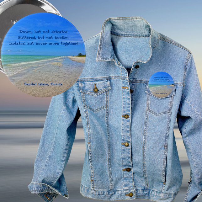 Sanibel Island Beach Florida Pre Hurricane Ian  Button (Creator Uploaded)