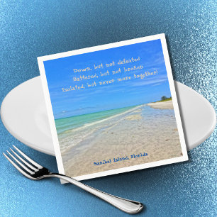 Sanibel Island Beach Florida Pre Hurricane Ian Napkins