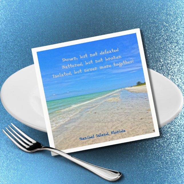 Sanibel Island Beach Florida Pre Hurricane Ian  Napkins (Creator Uploaded)