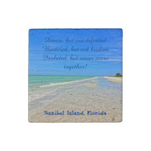 Sanibel Island Beach Florida Pre Hurricane Ian  Stone Magnet