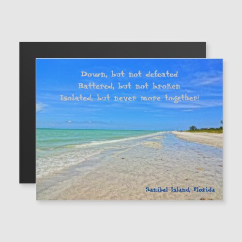 Sanibel Island Beach Hurricane Ian Magnetic Card  