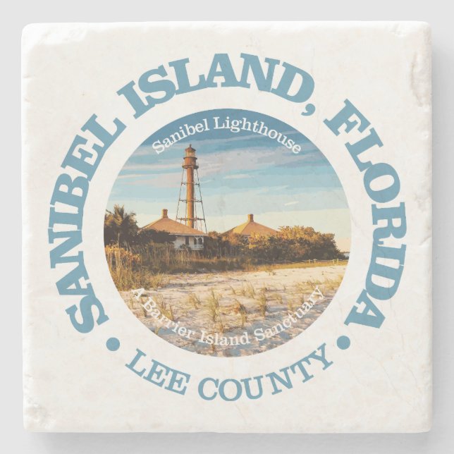 Sanibel Island (C) Stone Coaster (Front)